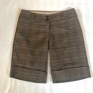 Vintage Charlotte Russe Y2K low rise plaid cuffed Bermuda shorts